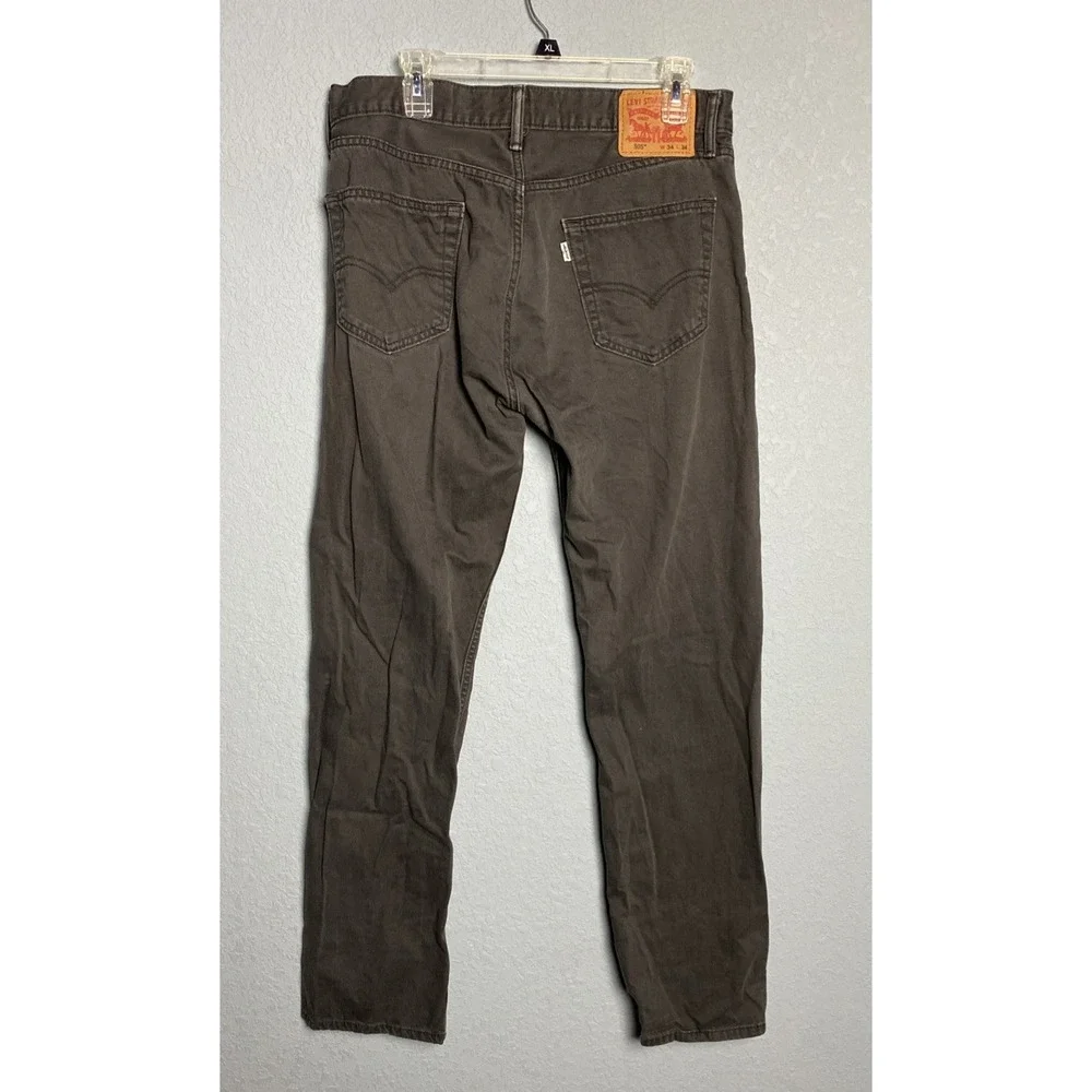 Vintage Levi's 505‎ 34x34 Men's Straight Leg Regular Fit Jeans Dark Gray
